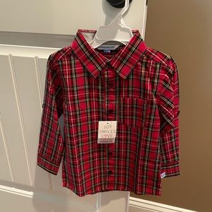 Ruggedbutts holiday button-up in Toddler Boys size 3T. New with tags!